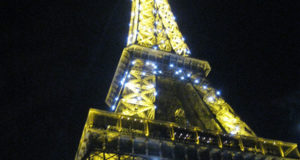 France Paris, France - Eiffel Tower Night with Lights Flashing