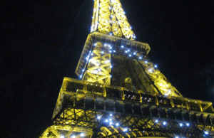 France Paris, France - Eiffel Tower Night with Lights Flashing